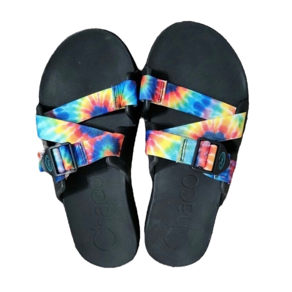 CHACO Mens Chillos Slide Sandals Rainbow / Tie Dye Size 10